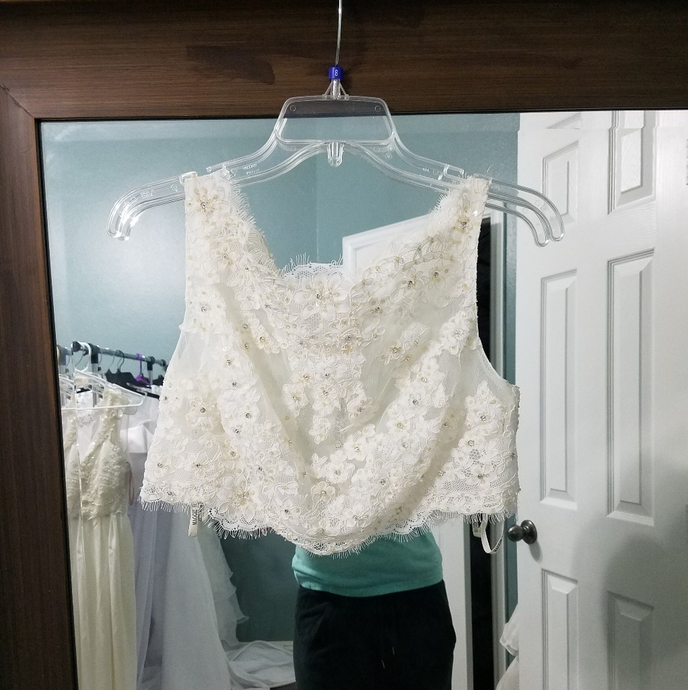 Mori Lee lace 32513 JK bridal bolero - Picture 2 of 6